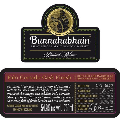 Bunnahabhain Palo Cortado Cask Finish