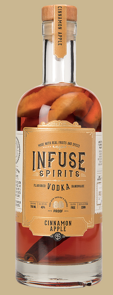 Buy The World's Best Cinnamon Spirit, Infuse Spirits Cinnamon Apple online at sudsandspirits.com. Winner of  "Double Gold & Best-In-Show 'Flavored' Vodka 2014" San Francisco World Spirits Comp
