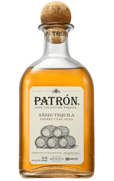 Buy Patrón Sherry Cask Aged Añejo Tequila online at sudsandspirits.com and have it shipped to your door nationwide.