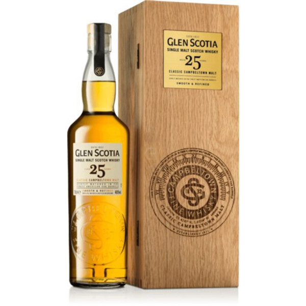 Buy Glen Scotia 25 Year Single Malt Scotch Whisky online at sudsandspirits.com and have it shipped to your door nationwide.