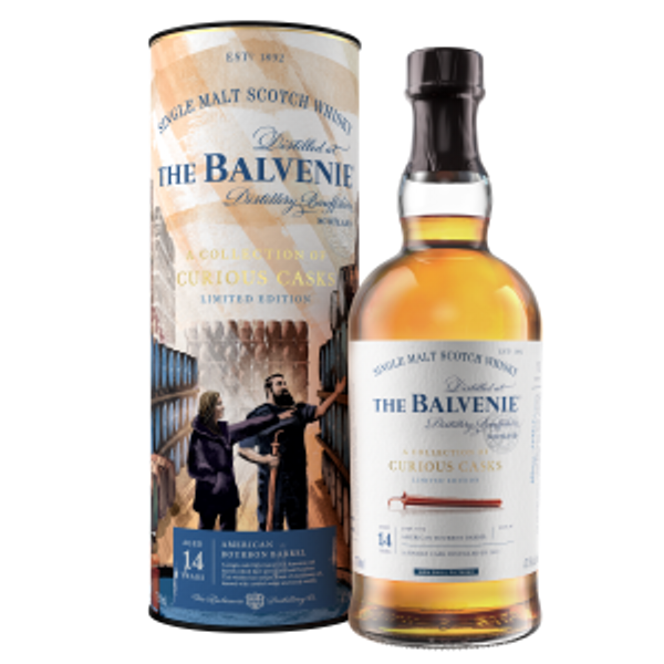 Buy The Balvenie 'A Collection of Curious Casks' 14 Year Old Bourbon Barrel Single Malt Scotch Whisky online at sudsandspirits.com and have it shipped to your door nationwide.