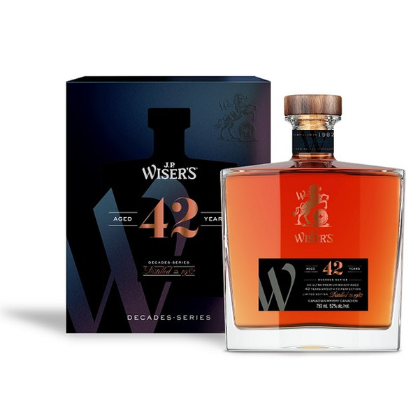 Buy J.P. Wiser's Canadian Whisky Decades Series Limited Edition 42 Year online at sudsandspirits.com and have it shipped to your door nationwide.