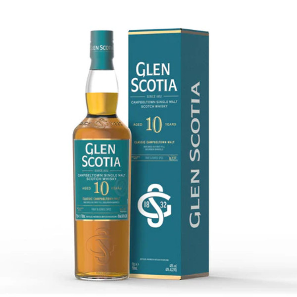 Buy Glen Scotia 10 Year Single Malt Scotch Whisky online at sudsandspirits.com and have it shipped to your door nationwide.