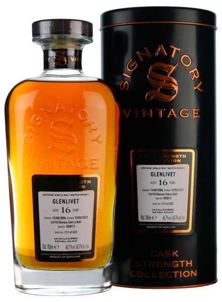 Buy Signatory Vintage Glenlivet 16 Year Old Single Malt Whiskey online at sudsandspirits.com and have it shipped to your door nationwide.