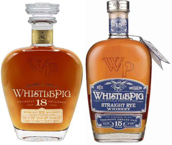 Buy Whistlepig Rye 15 & 18 Year *2 Pack* Bundle online at sudsandspirits.com and have it shipped to your door nationwide.