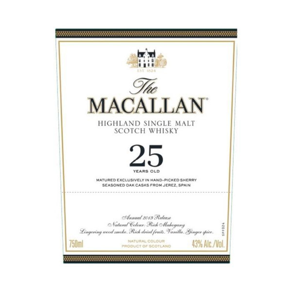 The Macallan 25 Year Old Sherry Oak (750ml)