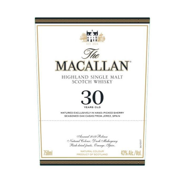 The Macallan 30 Year Old Sherry Oak 2019 Release
