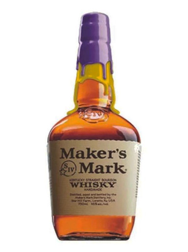 Maker's Mark Bourbon Limited Edition Lakers Purple And Gold Dipped
