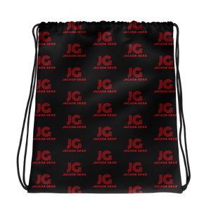 Drawstring bag Black w Red