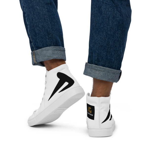 Men’s high top canvas shoes White B