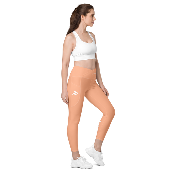 Crossover Leggings with Pockets Mandys Pink