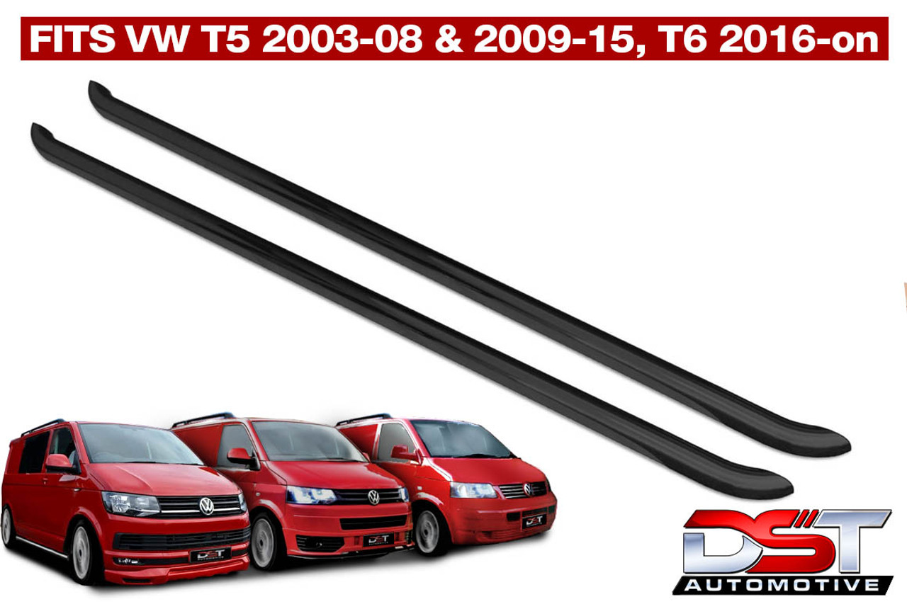 VW T5 Side Bars T6 Transporter Steps Black PowderCoated