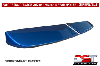 Ford Transit Custom DEEP IMPACT BLUE Twin Door Spoiler