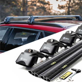 RANGE ROVER SPORT 14-on - Air 2 Black Lockable Cross Bar Roof Rack Set