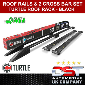 Ford Transit Custom Roof Rail & Crossbar set- 2023-on Black LWB