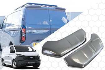 Painted Twin Door Rear Spoiler For Ford Transit Custom 2024-on - Magnetic Grey