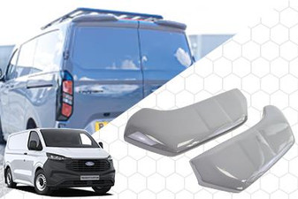 Painted Twin Door Rear Spoiler For Ford Transit Custom 2024-on - Grey Matter