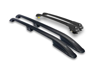FORD Transit Custom roof rack rail and lockable crossbar set - 2023-on - LWB - Black