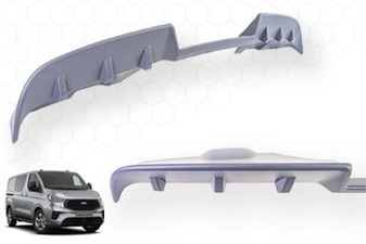 DST Tailgate Rear Spoiler B for Ford Transit Custom 2024-on - Primer Finish