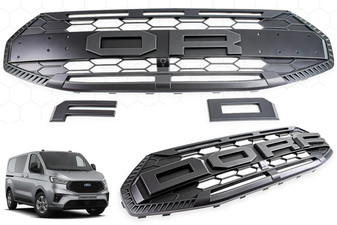 DST Grille Panel for Ford Transit Custom 2024-on - Gloss Black
