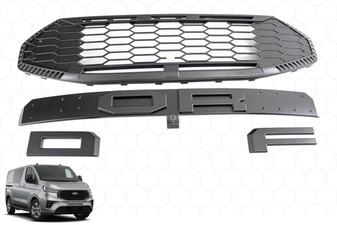 DST Grille Raptor Style Panel F for Ford Transit Custom 2024-on - Matt Black