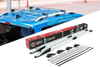 Peugeot Partner SWB 2019-on Roof Rack Rails & Lockable Cross Bars Set - Silver