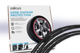 Zalloys Professional Alloy Wheel Protectors Set of 4 - Nero Black - Fits 16" Rims