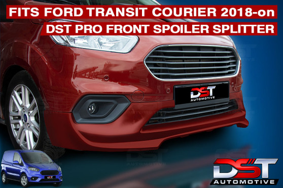 DST Pro Front Spoiler Splitter Ford Transit Courier 2018> FACELIFT