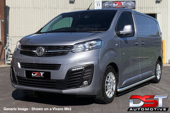 Vivaro Trafic Side Bars DST Sports 2001-14 & 2014-17 Stainless Steel SWB