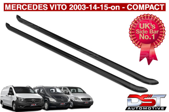 Mercedes Vito Viano Side Bars DST 2003-14-15-on Black Compact