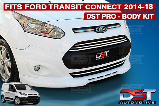 DST Pro Front Spoiler Splitter Ford Transit Connect 2014-18