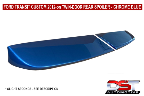 DST Rear Spoiler Ford Custom 2012-on TWIN DOOR - CHROME BLUE - Slight Seconds