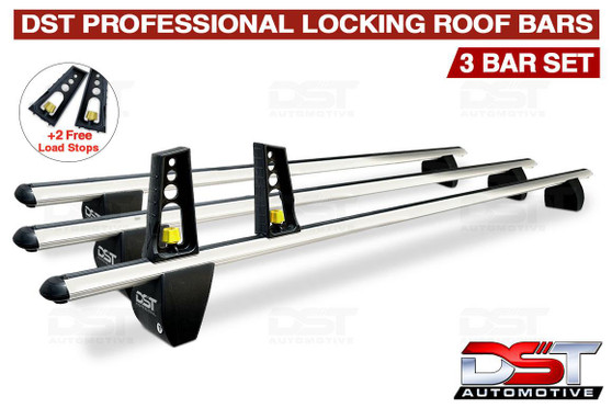 Toyota Proace DST Pro Heavy Duty Lockable Roof Bar Set x3 - 2017-on