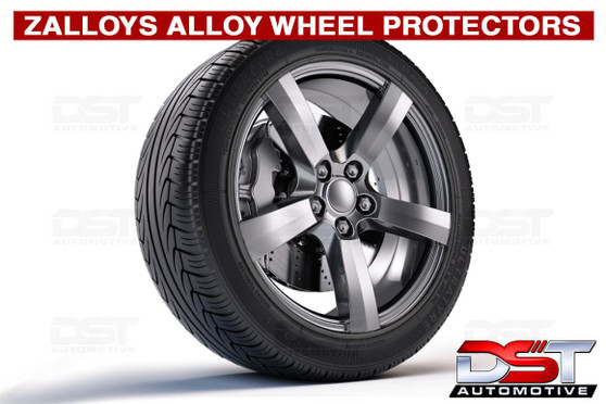 Zalloys Professional Alloy Wheel Protectors Set of 4 - Nero Black - Fits 15" Rims