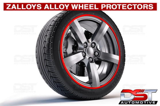 Zalloys Professional Alloy Wheel Protectors Set of 4 - Rosso Red - Fits 17" Rims