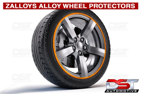 Zalloys Professional Alloy Wheel Protectors Set of 4 - Atomic Orange - Fits 19" Rims