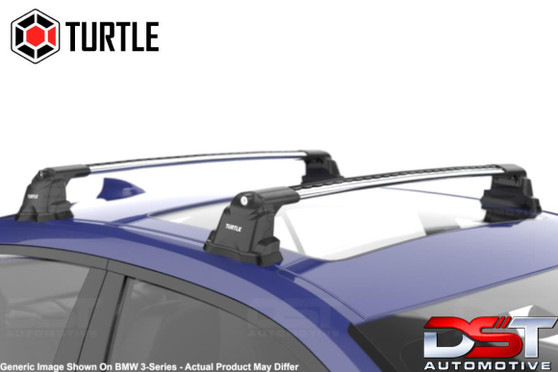 Turtle Air 3 Silver Fix Point Roof Rack For BMW 1-SERIES HATCHBACK (F20) 2012-19