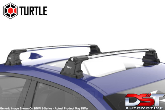 Turtle Air 3 Silver Fix Point Roof Rack For BMW 1-SERIES HATCHBACK (F21) 2012-19