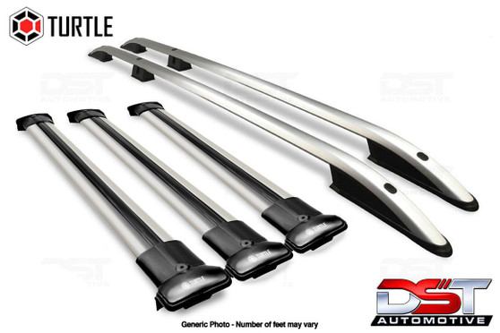 Roof Rails & 3 Cross Bars for Bipper, Nemo, Qubo & Fiorino - Silver