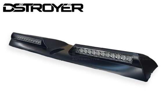 Dstroyer Black LED Front Roof Spoiler For Ford Ranger T6 T7 T8 12-22