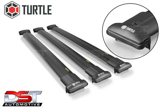 Ford Transit Custom Roof Rail & 3 Crossbar set- 2023-on Black LWB