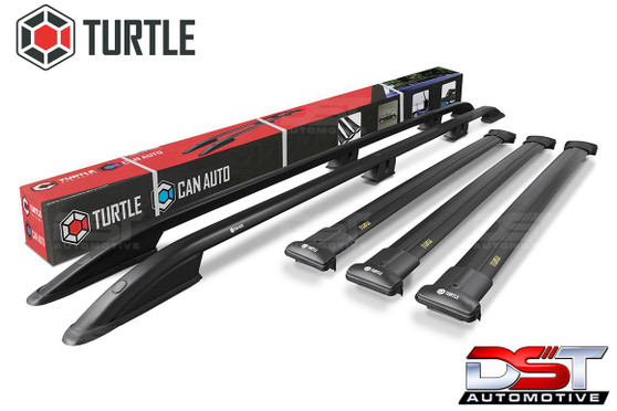VW T7 Multivan Roof Rail and 3 Cross Bar Set - Black