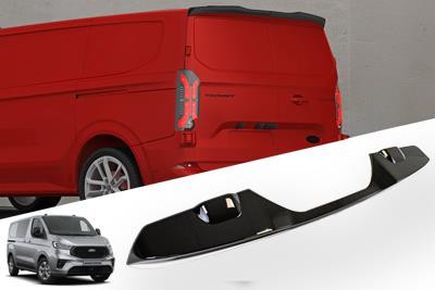 DST Tailgate Rear Spoiler A for Ford Transit Custom 2024-on - Gloss Black