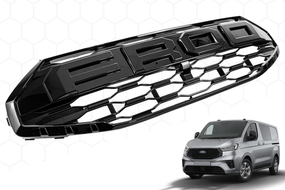 DST Grille Panel for Ford Transit Custom 2024-on - Gloss Black
