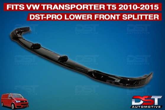 DST Sport Lower Splitter Spoiler VW T5 2010-15 Gloss Black