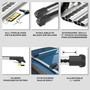 VW Passat Variant Air 1 Black Lockable Cross Bar Roof Rack Set 2010-2014