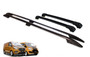 Ford Custom Roof Rails &  Lockable Cross Bars Set - SWB Powder BLACK 2012-on