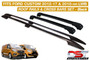 Ford Custom Roof Rails &  Lockable Cross Bars Set - LWB Powder BLACK 2012-on