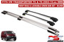 VW T5 & T6 Roof Rails & Lockable Cross Bars Set - SWB SILVER 2003-15-on