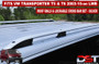 VW T5 & T6 Roof Rails & Lockable Cross Bars Set - LWB SILVER 2003-15-on